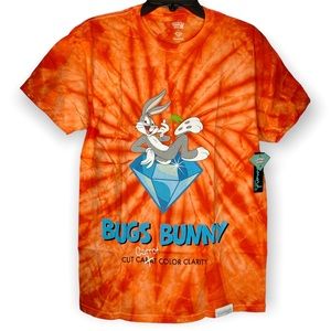 Diamond Supply Co x Looney Tunes Bugs Bunny Carrot Tie Dye Graphic Tee M